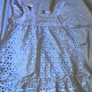 White Toddler Floral Lace Dress